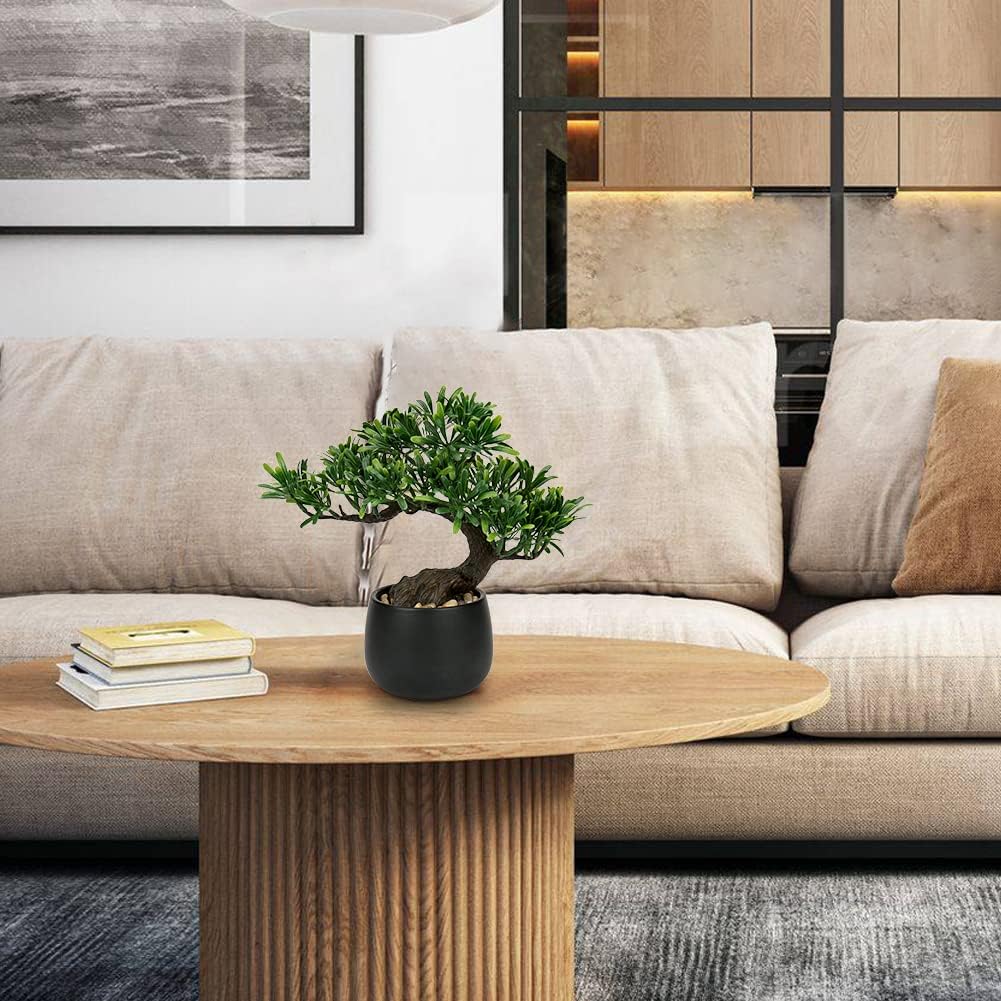 Artificial Bonsai Tree Juniper Faux Plants Indoor Fake Plants Decor with Ceramic Pots for Home