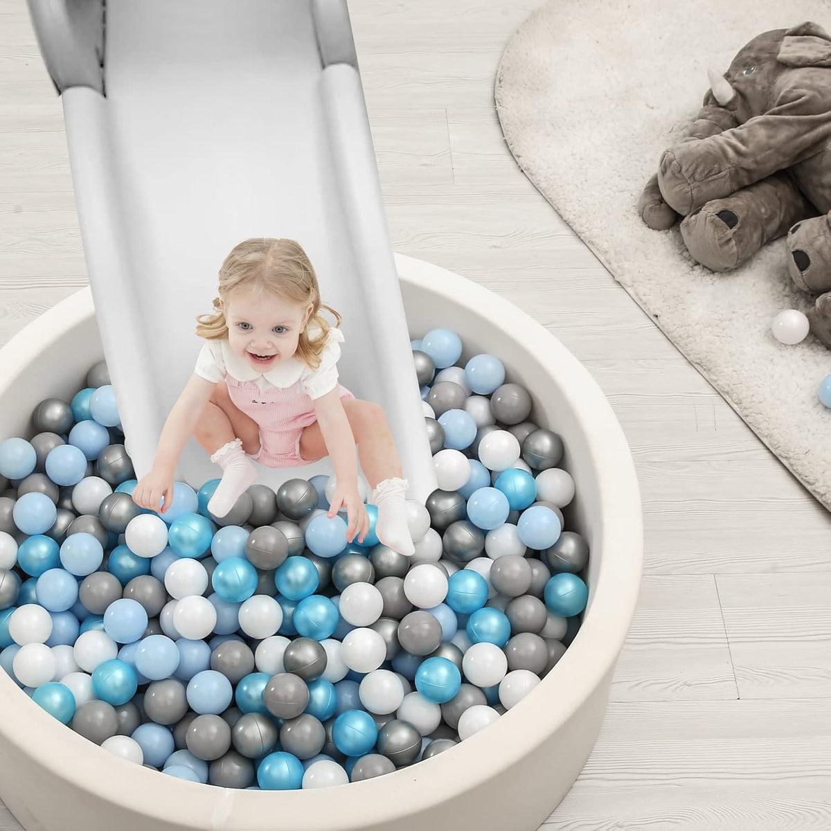 TRENDPLAY Plastic Balls for Ball Pits 2.2 Inch, Pack of 50 100 200 500 Hollow Balls, Perfect for