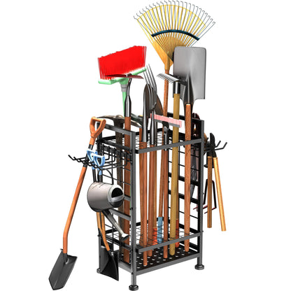 3 Tier Garden Tool Organizer, Garage Storage and Organization, Metal Yard Tools Storage up to 78