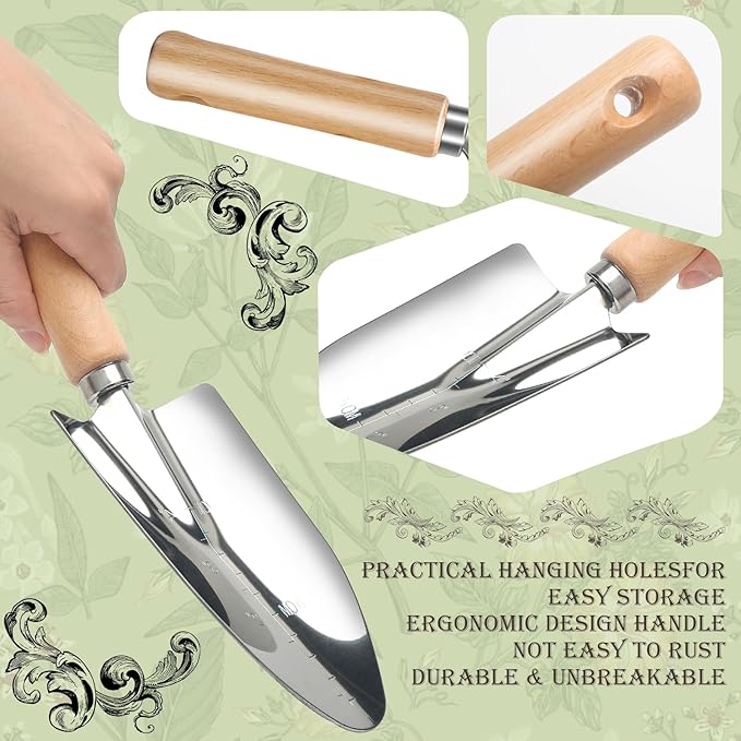 Gardening Tools Set, 11 Piece Garden Hand Tools, Garden Tools Set with Rust-Proof,Fashion and