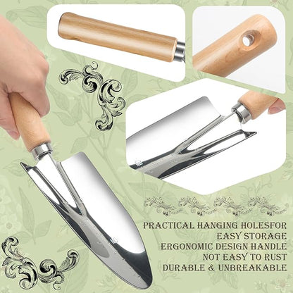 Gardening Tools Set, 11 Piece Garden Hand Tools, Garden Tools Set with Rust-Proof,Fashion and