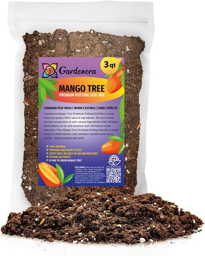 GARDENERA Mango Tree Potting Soil - Enhance Fruiting and Health with Professional Grade