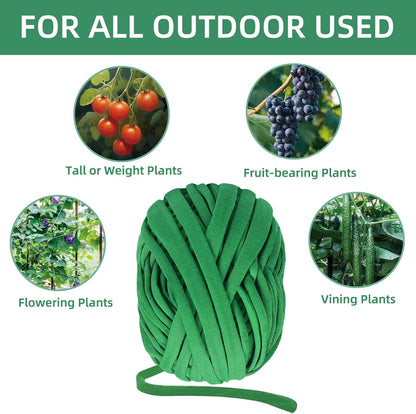 2 Packs Garden Twine, Soft Plants Ties, Green Garden String for Climbing Plants, Vines Plant