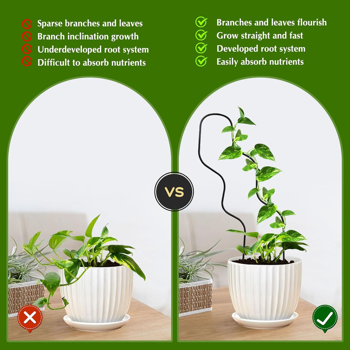 13.4 Inch Indoor Plant Trellis for Climbing Plants,Metal Trellis,Small Garden Trellis for Potted