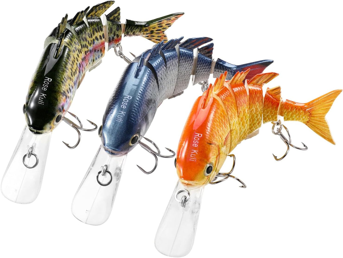 Fishing Lures for Bass Trout Topwater Multi Jointed Swimbaits Slow Sinking Bionic Swimming Lures