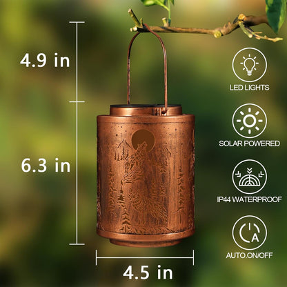 Solar Lanterns Garden Decor Birthday Gifts for Women Mon Grandma Metal Hanging Solar Lights