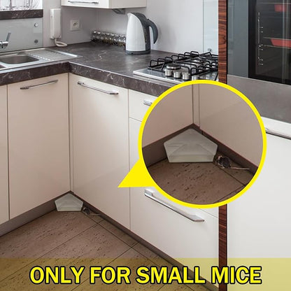 Qualirey 6 Pcs Mice Station with Key Triangle Bait Station Reusable Rodent Trap Bait Box, Keeps