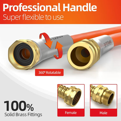 SPECILITE Garden Hose 50 ft x 5/8 in Heavy Duty, Flexible and Lightweight Water Hose, Burst 600