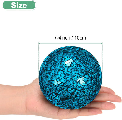 Decorative Ball for Bowls, 4 Inch Mosaic Glass Balls Decorative Glass Orbs for Home Decor/Dining