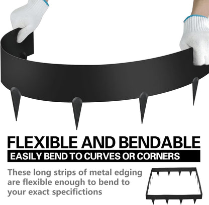 Worth Garden 10-Pack (34Ft Total) Galvanized Steel Landscape Lawn Edging - 8 in. H Bendable Metal