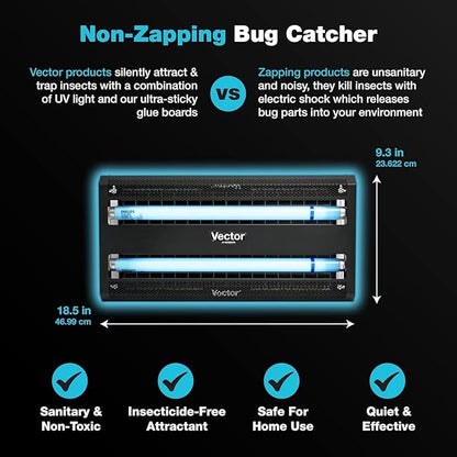 Catchmaster Vector 30, UV Light Fly Traps Indoor for Home, Electric Gnat Traps for House Indoor