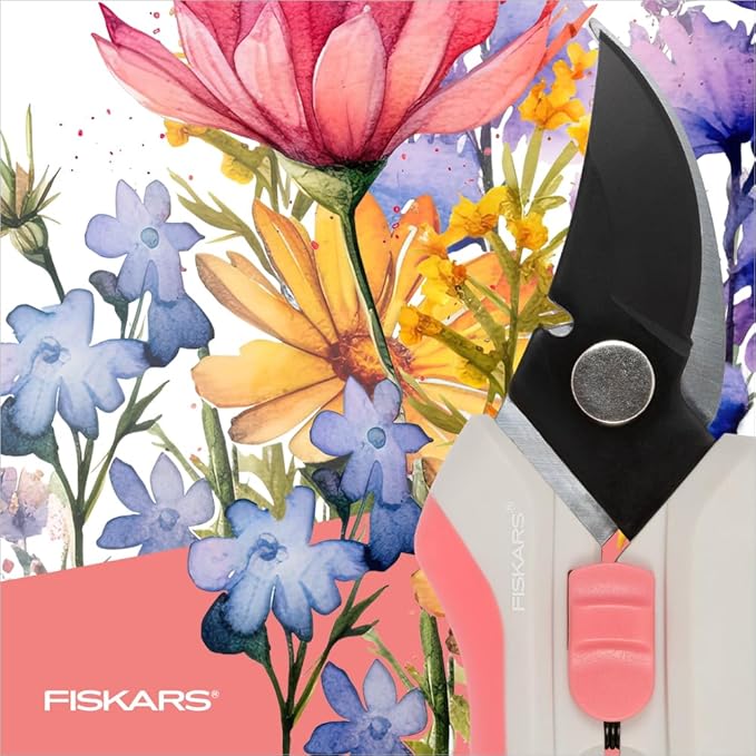 Fiskars Floral Pruning Shears, Gardener Gifts Women, Plant Cutting Scissors for Flowers, Spring