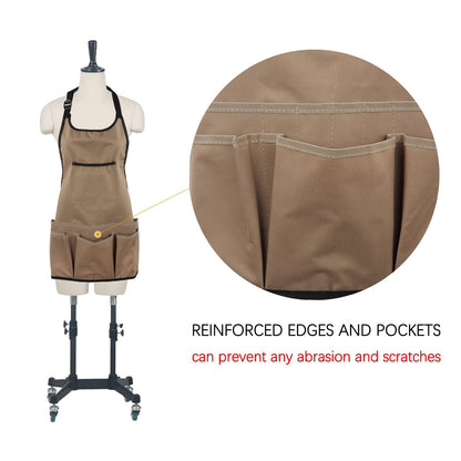 PATILWON Gardening Apron with Large Pockets for Women, 14 Pockets Waterproof Tool Apron, Work Apron