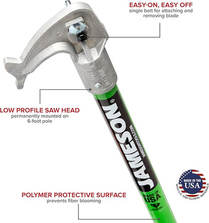 Jameson LS-Series Hollow Core Landscaping Tree Trimming Kit | 16” Barracuda Saw Blade | 18-Foot