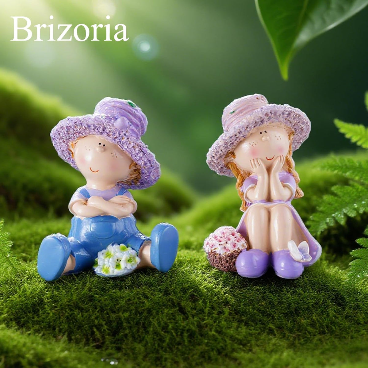 Lavender Garden Decorative Figurines,Resin Garden Statues for Outdoor Patio Lawn,Indoor Home