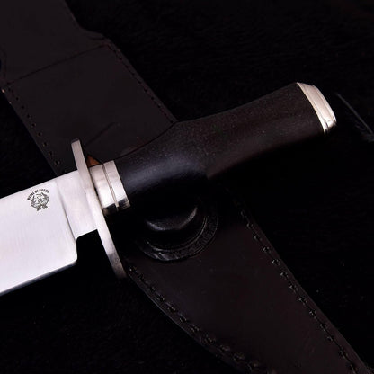 Survival Hunting Knife with Sheath, Handmade 15-inch Full Tang D2 Fixed Blade Tactical Bowie Knife