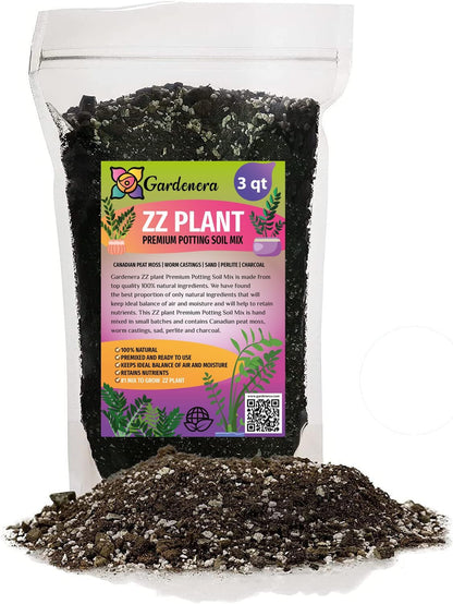Gardenera Premium ZZ Plant Superior Growth Soil - Perfect Aeration for Robust Root Development &