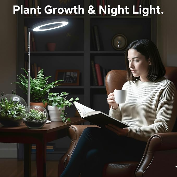 Desktop Grow Light, Height Adjustable Grow Lights for Indoor Plants Full Spectrum, 3 Lighting Mode