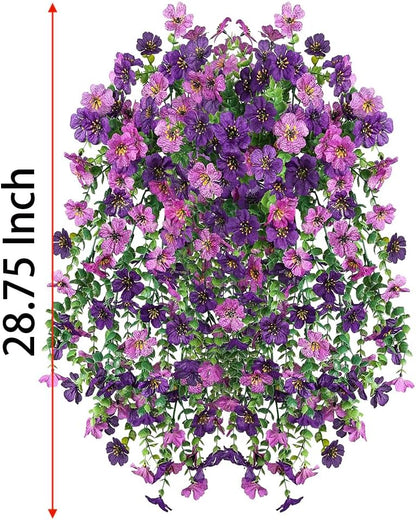 Artificial Hanging Plants Flowers Fake Outdoor Plants Artificial for Porch Hanging Faux Flowers