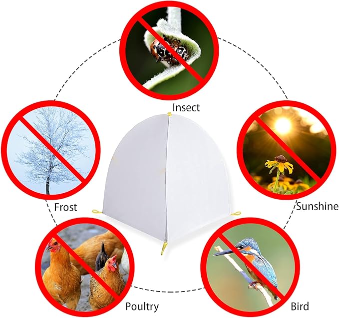 DECOHS 35 x 35 x 39 Inch Warm Plant Protection Tent-Winter Shrub Covers-Winter Snow & Frost Covers