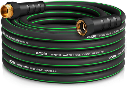 Heavy Duty Garden Hose 35ft, NON-EXPANDABLE Flexible Water Hose, Kink Resistant Lightweight Hybrid