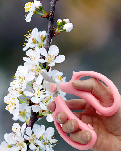 Pink Flower Scissors, Thickened Stainless Steel Floral Pruning Snips – Sharp Garden Clippers for