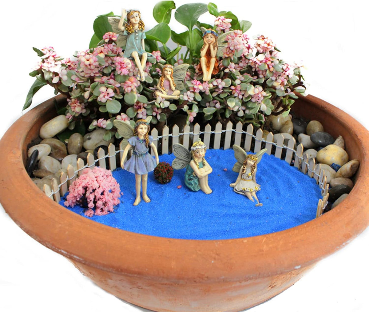 Miniature Fairies Figurines (6pcs) - Decor for Outdoor & Indoor Gardens & Homes, Vintage Resin