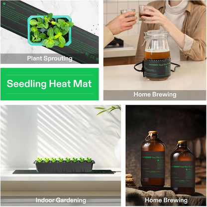 VIVOSUN Durable Waterproof Seedling Heat Mat 3" x 20" UL & MET-Certified Heating Pad for