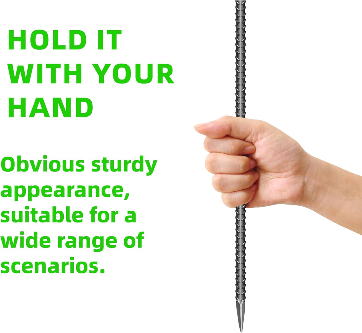 20 Pieces 16-Inch Garden Ground Stakes Galvanized Steel Rebar Stake Heavy Duty Anchors for Tents