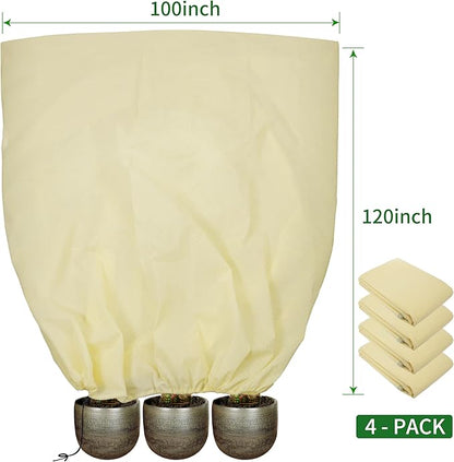 TCBWFY 120x100 Inch Huge Plant Covers Freeze Protection Frost Cloth for Outdoor Plants,2.82oz/yd²