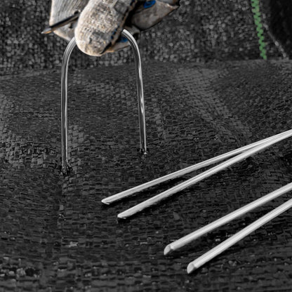 4 Inch 40 Pack 11 Gauge U - Shape Garden Stakes Set: Drip, Line & Irrigation Tubing Stakes