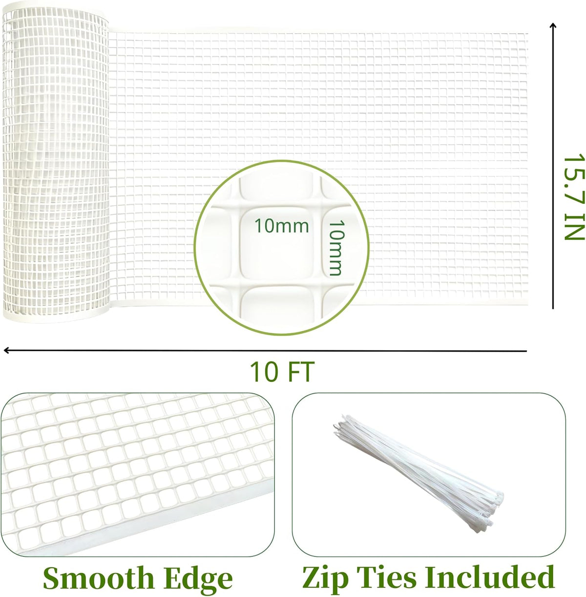 PotatoLife Plastic Wire Mesh Fence, Balcony Fence for Baby and Pets, Safety Fence, Stair Protector