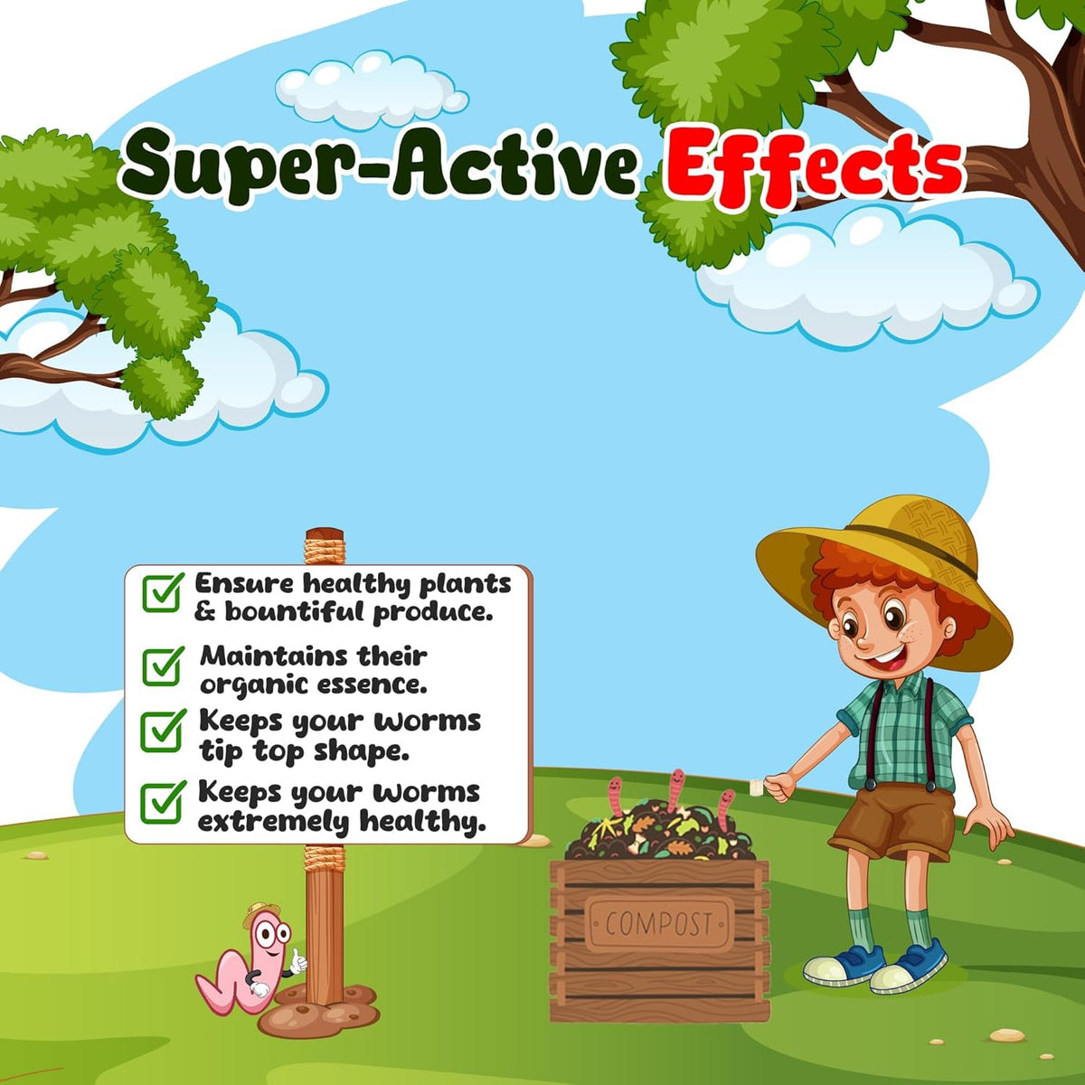 Food for Worms - Mineral-Rich Earthworm Chow, Boosts Composting Efficiency and Promotes Healthy