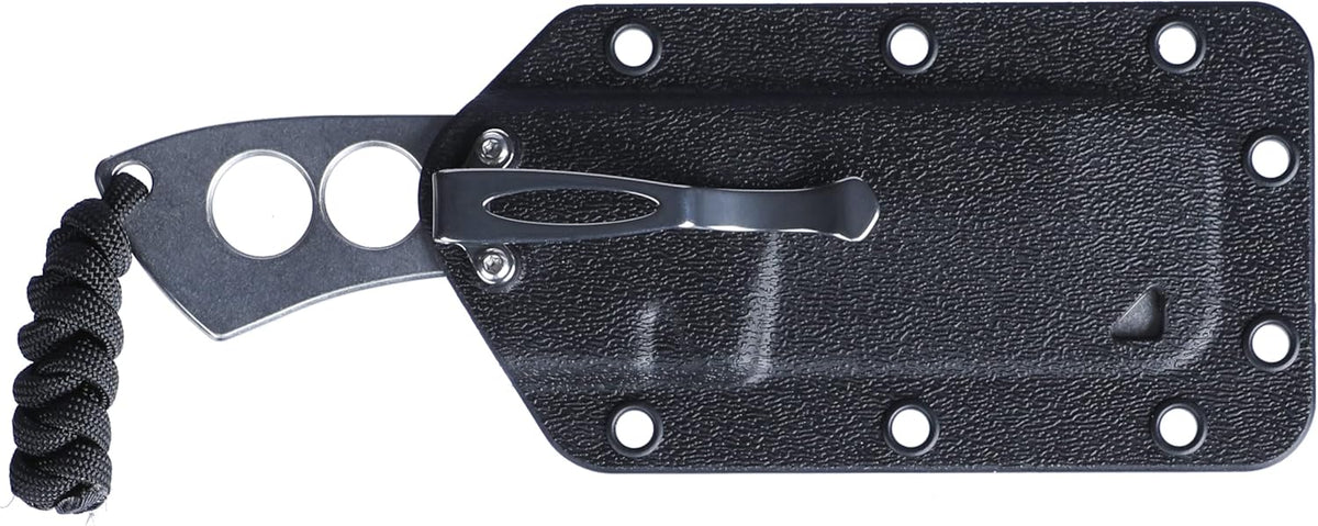 CRKT Razel Chisel Fixed Blade Knife: Everyday Carry Plain Edge, Stainless Steel Chisel Bevel