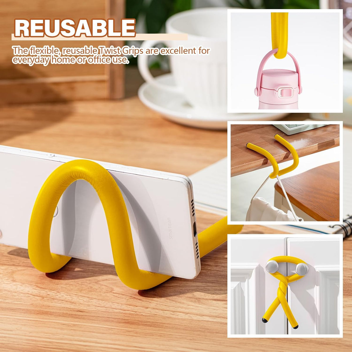 20 Pcs 17 Inch EVA Foam Twist Rubber Ties Reusable Bendable Cable Tie Straps Flexible Heavy Duty