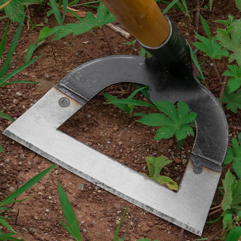 DOITOOL Stainless Steel Garden Hoe Tool Hollow Weeding Cultivator for Soil Loosening Planting and