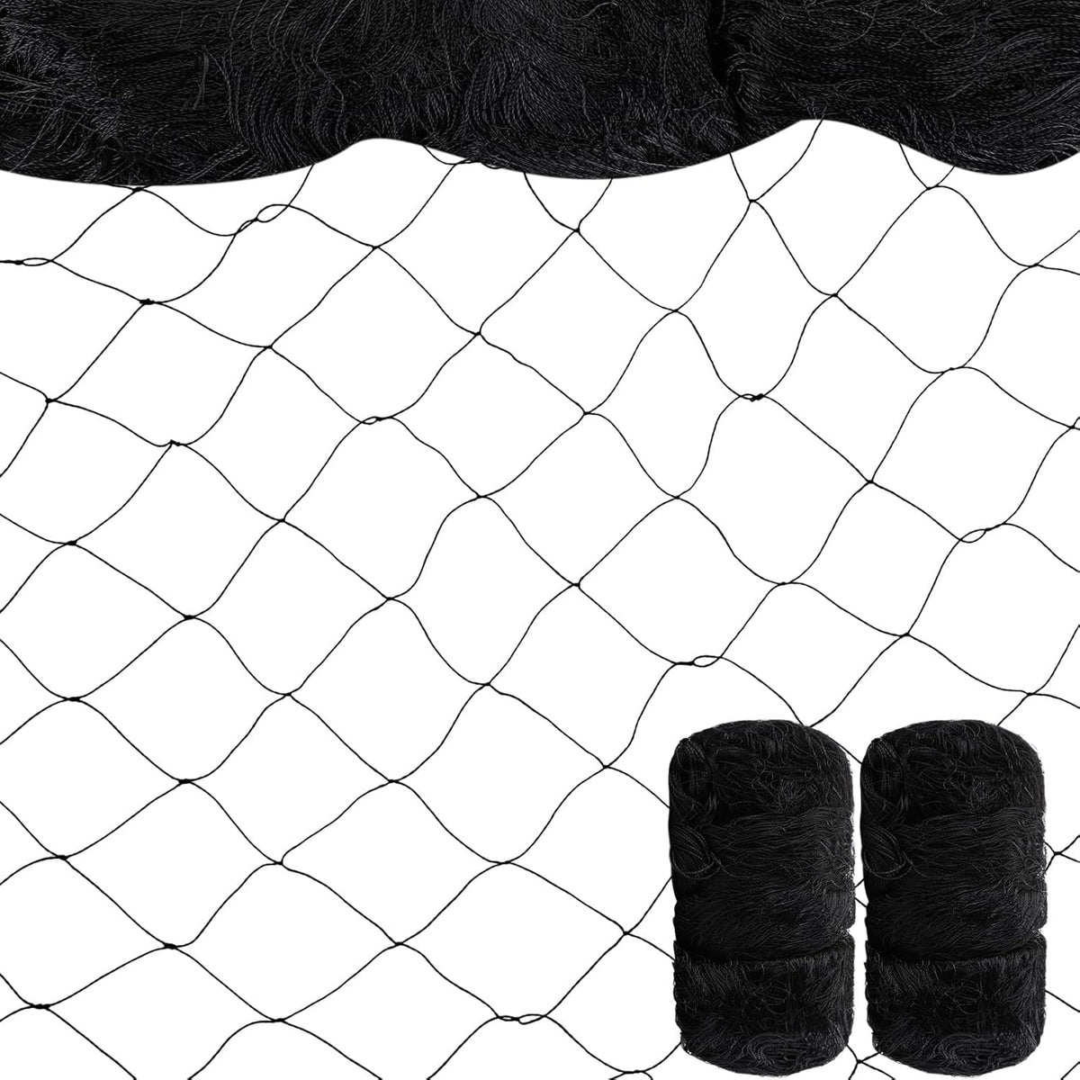 Windyun 2 Pcs Bird Netting 50' x 100' Bird Net Chicken Coop 2.4" Mesh Heavy Duty Deer Fence Aviary