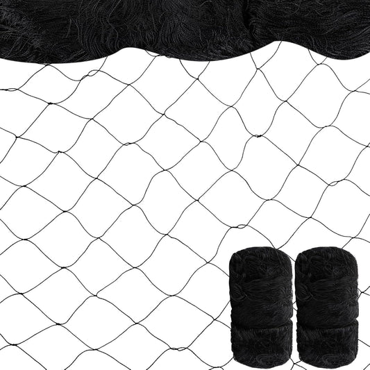 Windyun 2 Pcs Bird Netting 50' x 100' Bird Net Chicken Coop 2.4" Mesh Heavy Duty Deer Fence Aviary