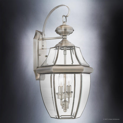 Urban Ambiance Luxury Colonial Outdoor Wall Light, Large Size: 20" H x 10.5" W, with Tudor Style