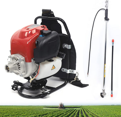 4-Stroke Backpack Lawn Mower Cultivator Tiller Petrol Trimmer for Garden & Lawn, Digging, Weed
