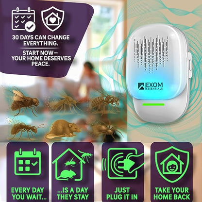 T-26, Ultrasonic Pest Repeller Wall Plug-in Most Effective Than Repellents - Get Rid of - Rodents