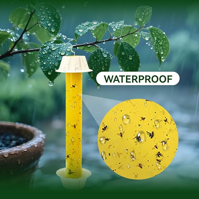 Gideal 2-Pack Yellow Sticky Fly Traps Pest Control for Indoor/Outdoor Use, Gnat Trap for Flying