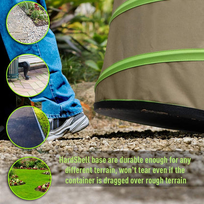 Colwelt Collapsible Garden Bag 47Gallon, Collapsible Leaf Bags with Hard Bottom, Heavy Duty Yard