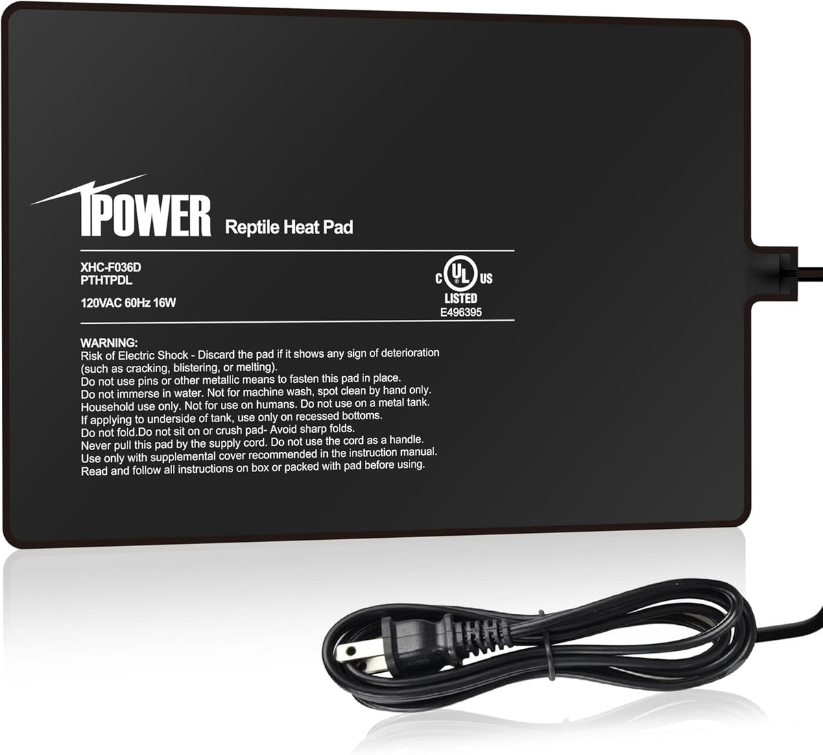 iPower 8X12 Inch Reptile Heat Pad Under Tank Heater Terrarium Warmer Heating Mat for Turtles