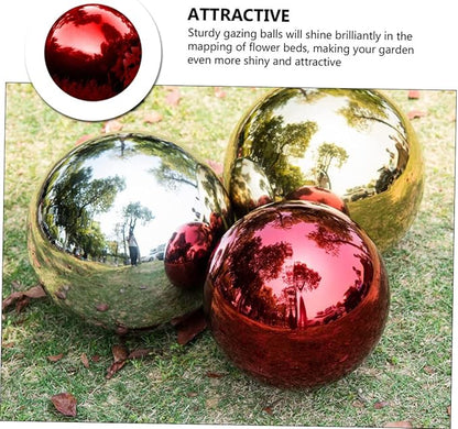 Stainless Steel Polished Gazing Ball Reflective Garden Mirror Sphere Decor for Outdoor Spaces