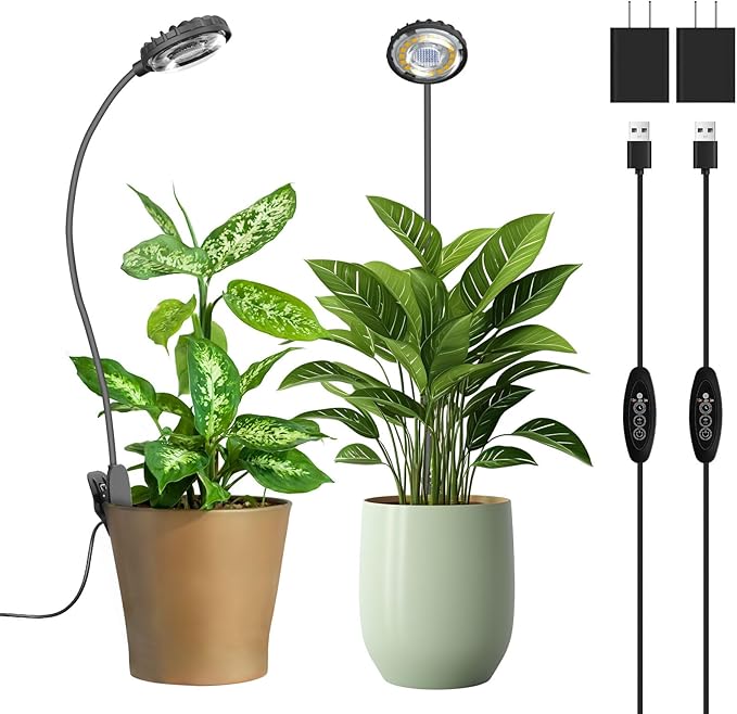 Plant Grow Lights, Clip on Grow Light for Indoor Plants, Full Spectrum LED Plant Lights for Indoor