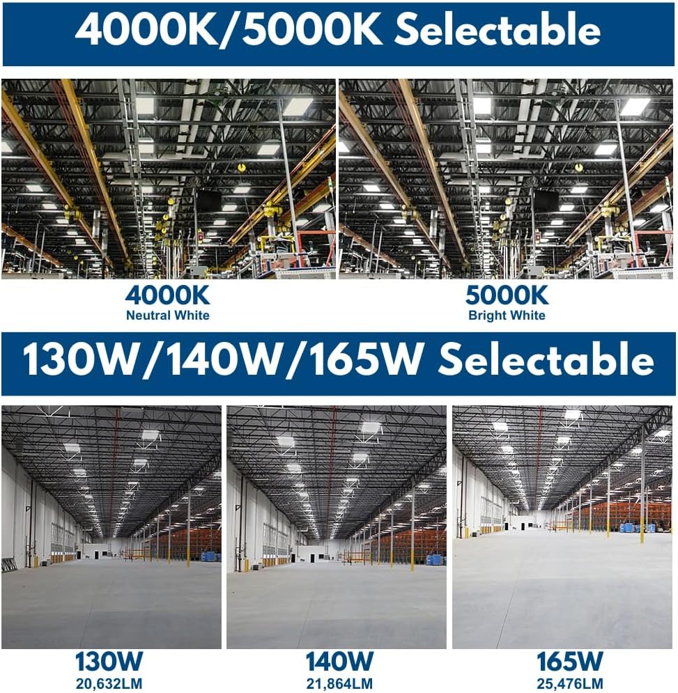 Konlite ALTA LED High Bay Light - 2FT - 165W/140W/130W - 25,150 Lumens - 5000K/4000K Selectable