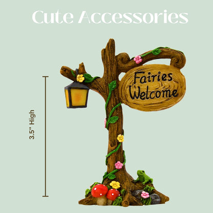 PRETMANNS Fairy House Kit - Fairy Garden Accessories for Outdoor Miniature Village Decor, with
