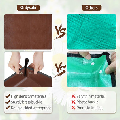 39.5" x 39.5" Extra Large Potting Mat for Indoor Plants Transplanting and Dirt Control Gardening