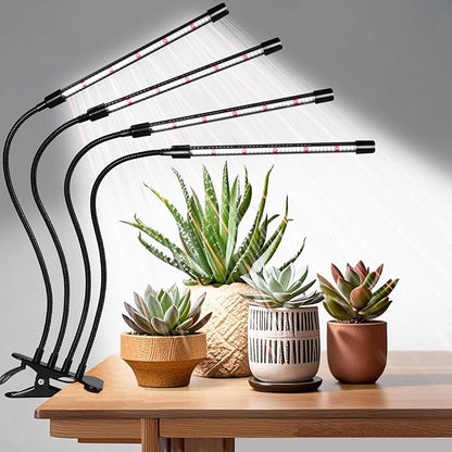 Black Clip Grow Lights for Indoor Plants, 168 Full Spectrum LEDs Clip Plant Growing Lamps with